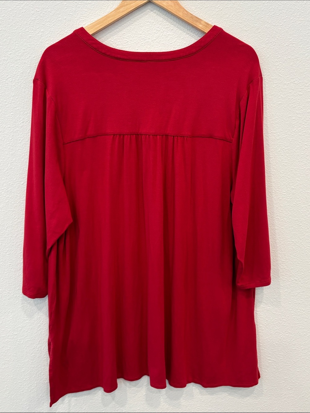 J. Jill Women’s Bright Red V-Neck Tunic Top Size 2X Office - Picture 5 of 8